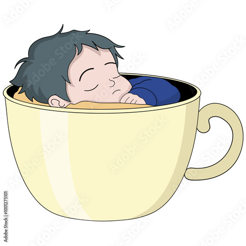 boy is sleeping soundly in a warm cup [Converted]