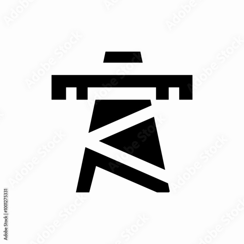 electricity pole icon sign vector