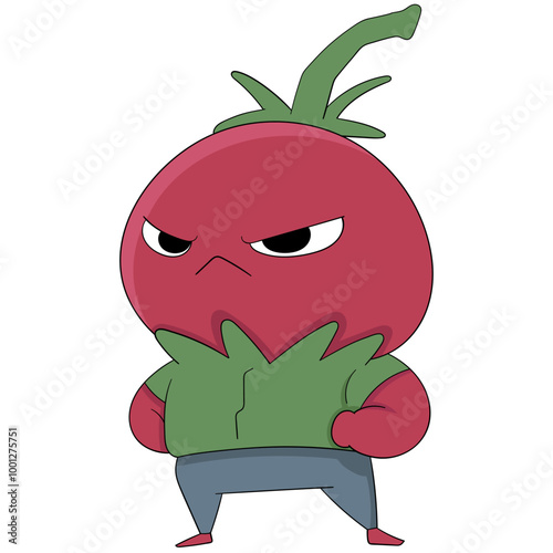 the character of a chili with an arrogant face with a spicy taste that makes it hot [Converted] [Converted]