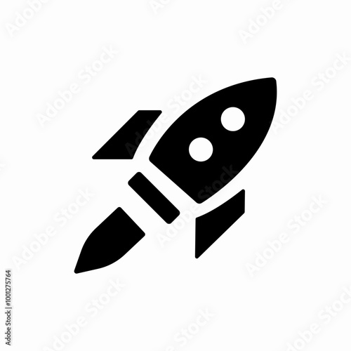 rocket view icon sign vector
