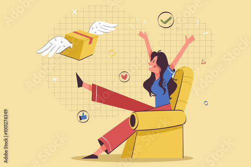 package arrived illustration.