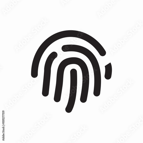 finger print icon sign vector