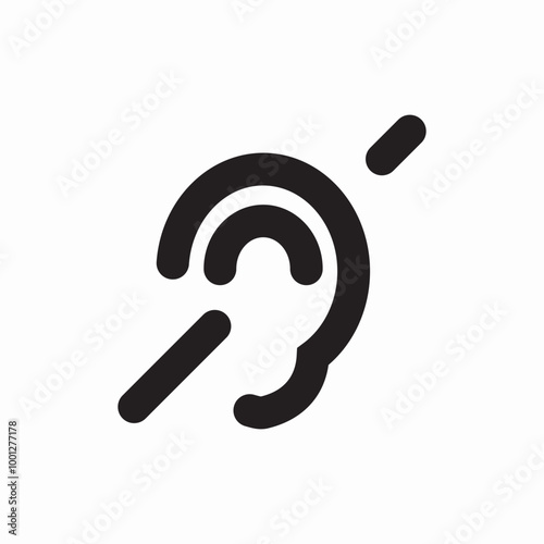 hearing impaired icon sign vector