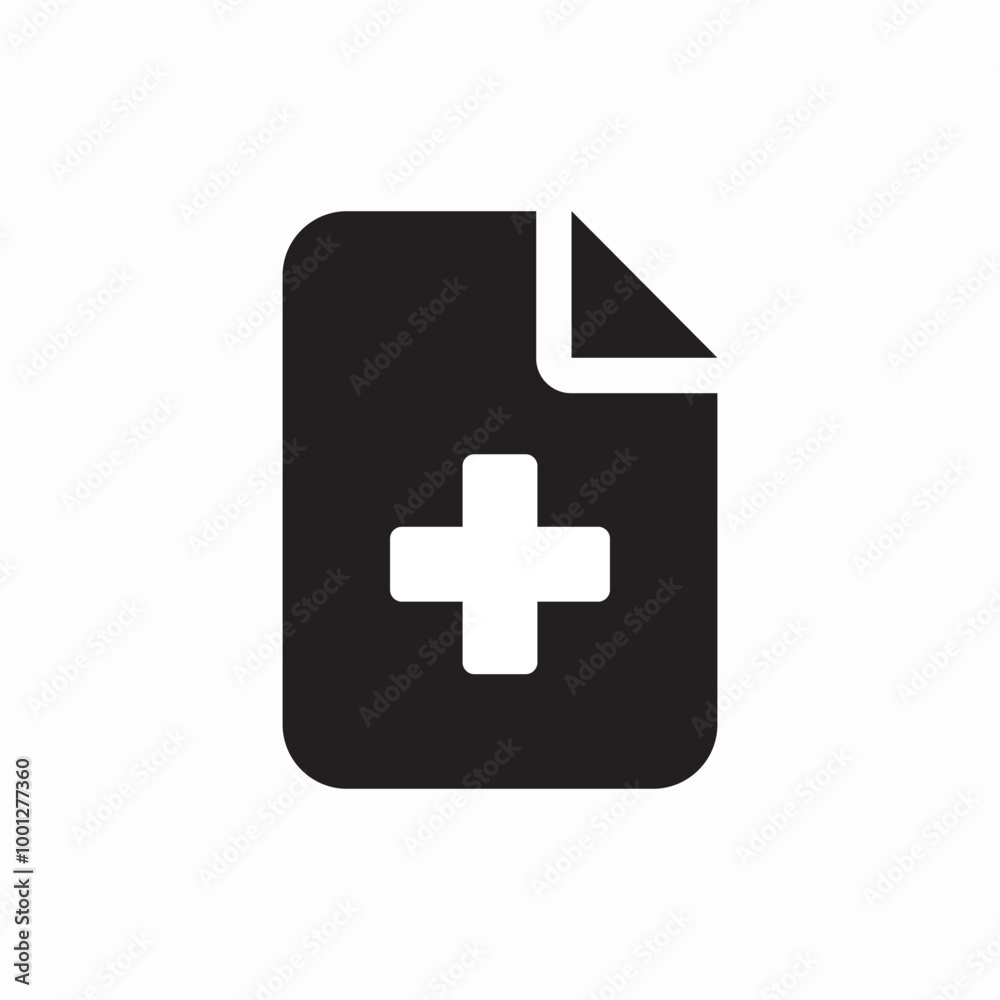 medical document file icon sign vector