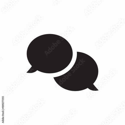 message bubble icon sign vector