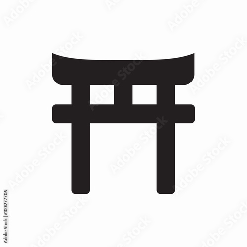 torii shrine icon sign vector