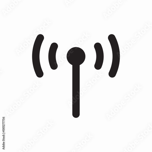 wireless antenna icon sign vector