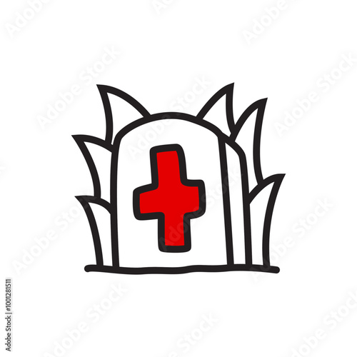 gravestone icon design vector illustration