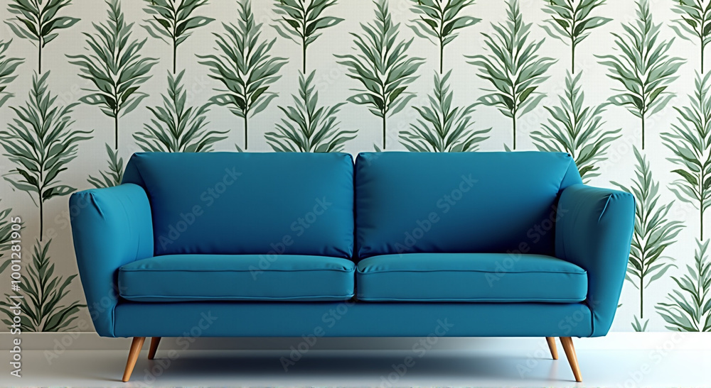 Fototapeta premium green sofa on a white background