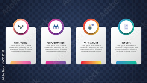 SOAR analysis framework infographic design template