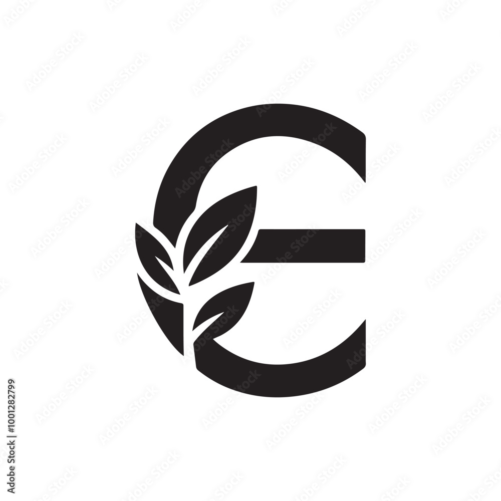 Innovative Letter E Logo Icon Design with Leaf and Vine Elements: A Stylish Template for Creative Branding in Sustainable and Organic Industries Innovative Letter E Logo Icon Design with Leaf and Vine Elements: A Stylish Template for Creative Branding in Sustainable and Organic Industries