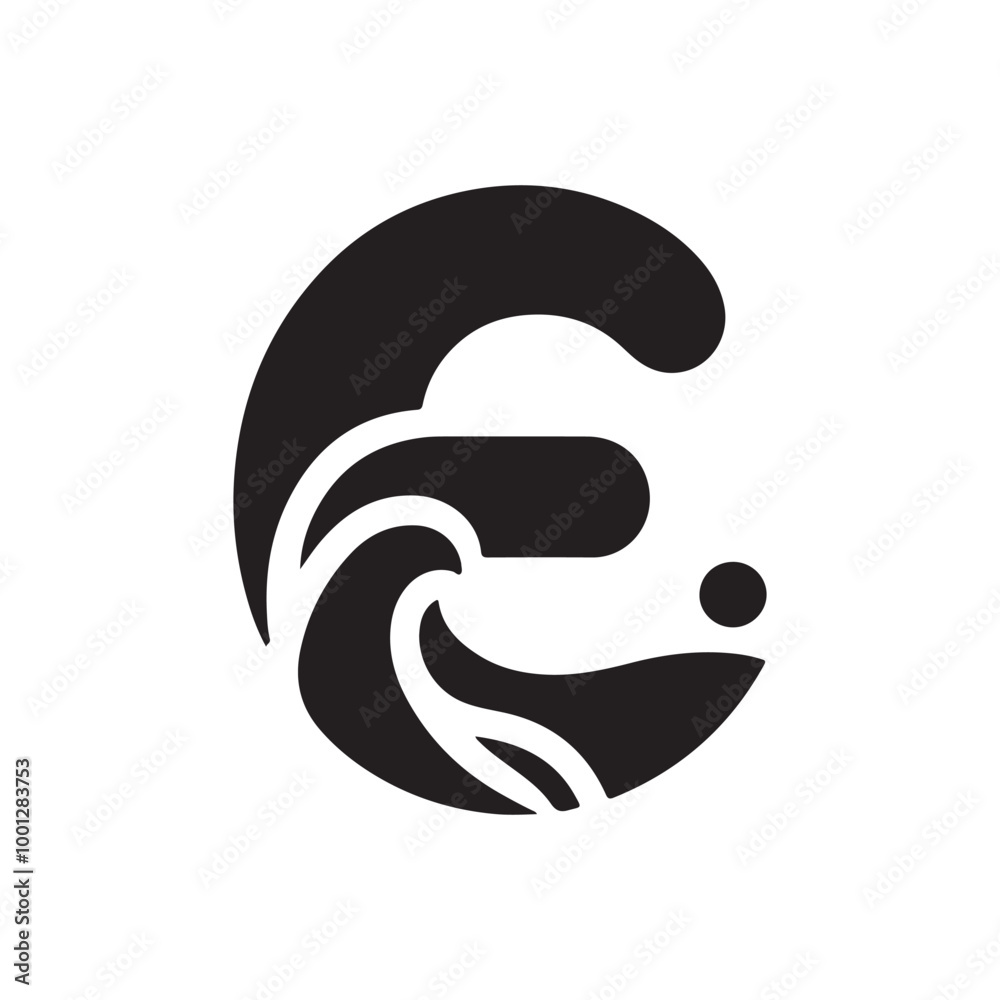 Innovative and Chic Letter E Silhouette Icon: A Modern Logo Design for Creative Branding and Stylish Applications in Various Industries Innovative and Chic Letter E Silhouette Icon: A Modern Logo Design for Creative Branding and Stylish Applications in Various Industries