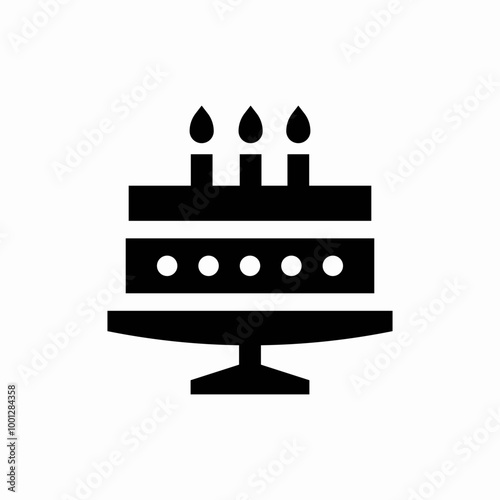 cake for birthday icon sign vector