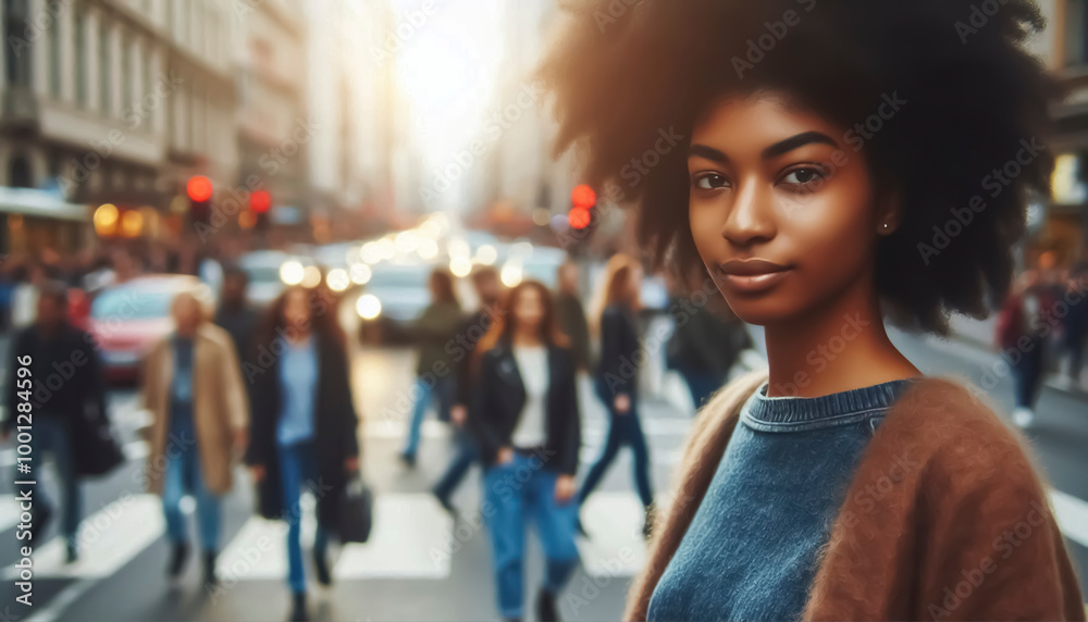 A busy street with a blurred crowd of people in the background. The focus is on the street itself, with the people and cars in the background out of focus A busy street with a blurred crowd of people in the background. The focus is on the street itself, with the people and cars in the background out of focus