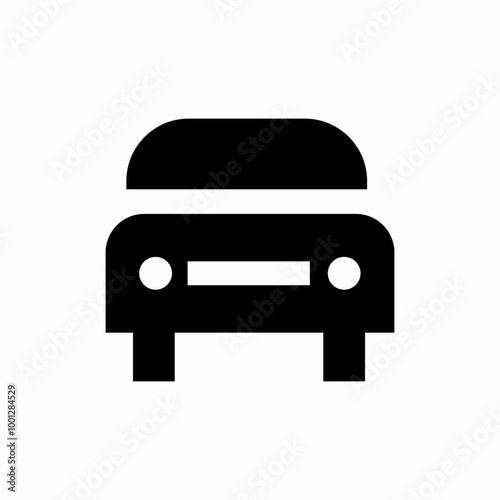 front car icon sign vector
