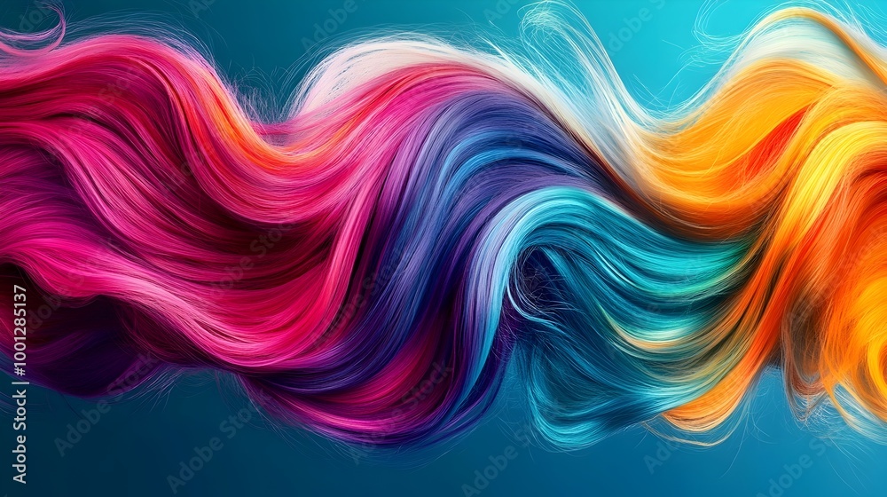 Obraz premium Captivating Fluid Waves of Vibrant Color and Motion