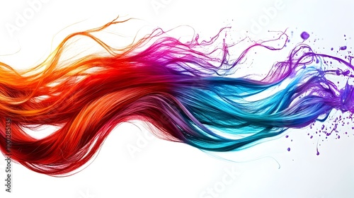 Vibrant Colorful Fluid Motion Abstract Art Digital Background