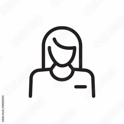 woman personal avatar icon sign vector