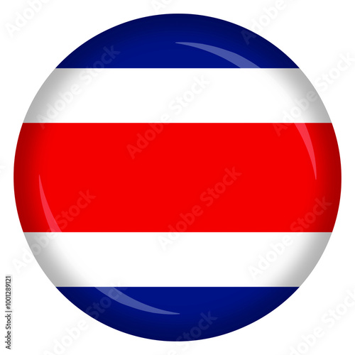 Free Download Costa rica civil flag circle pin and badge - GFXLoad
