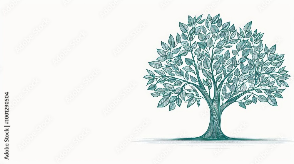 Simple illustration of a blue tree on a white background. Simple illustration of a blue tree on a white background.