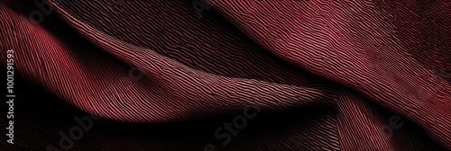 Close-up of textured, dark red fabric with soft folds.