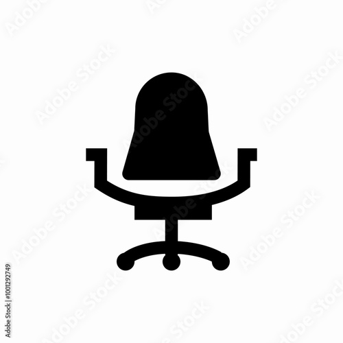 chair for work icon sign vector