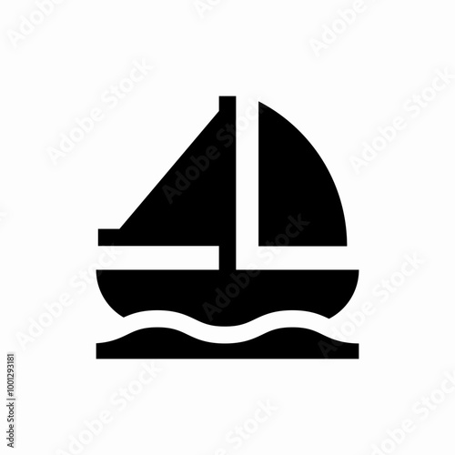 ship in the sea icon sign vector
