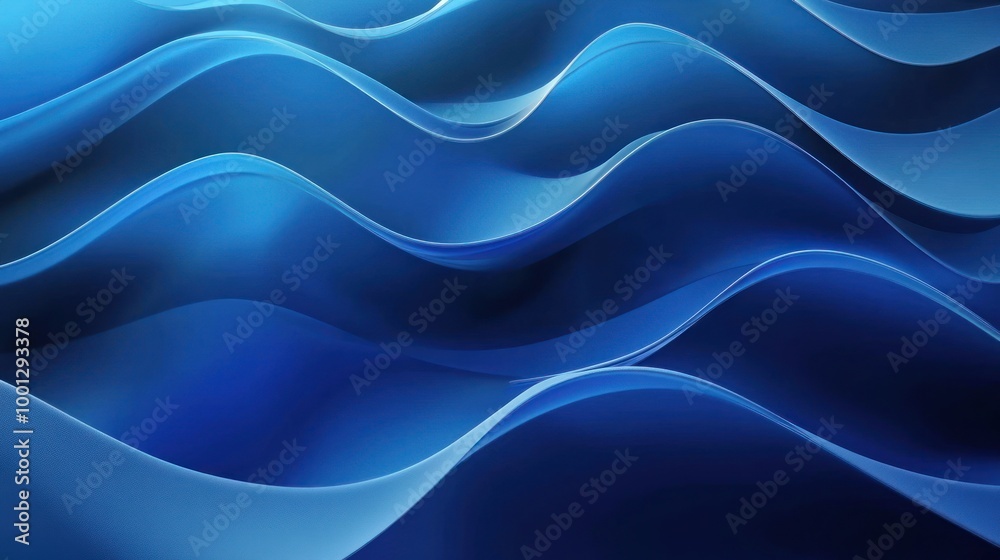 Abstract Blue Wave Pattern