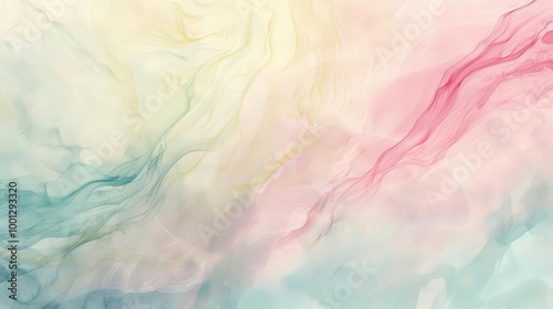 Wallpaper Mural Abstract watercolor background with pastel colors and fluid lines. Torontodigital.ca