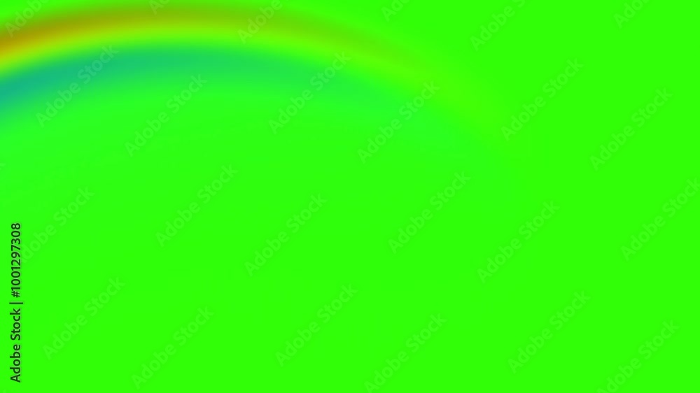 Beautiful colorful 2D animated rainbow wipe to be placed in the sky on green screen chroma key background with 4K resolution quality.
