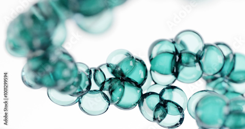 blue bubble and white background