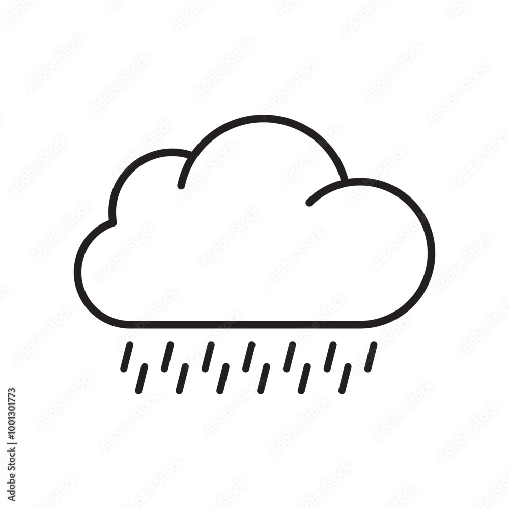 Rain line icon. Cloud rain symbol for your web site design, logo, app, UI. Modern forecast storm sign. Rain line icon. Cloud rain symbol for your web site design, logo, app, UI. Modern forecast storm sign.
