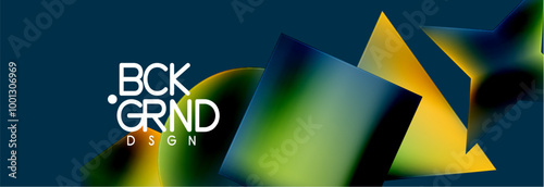 Fluid color geometric shapes abstract background. Vector Illustration For Wallpaper, Banner, Background, Card, Book Illustration, landing page