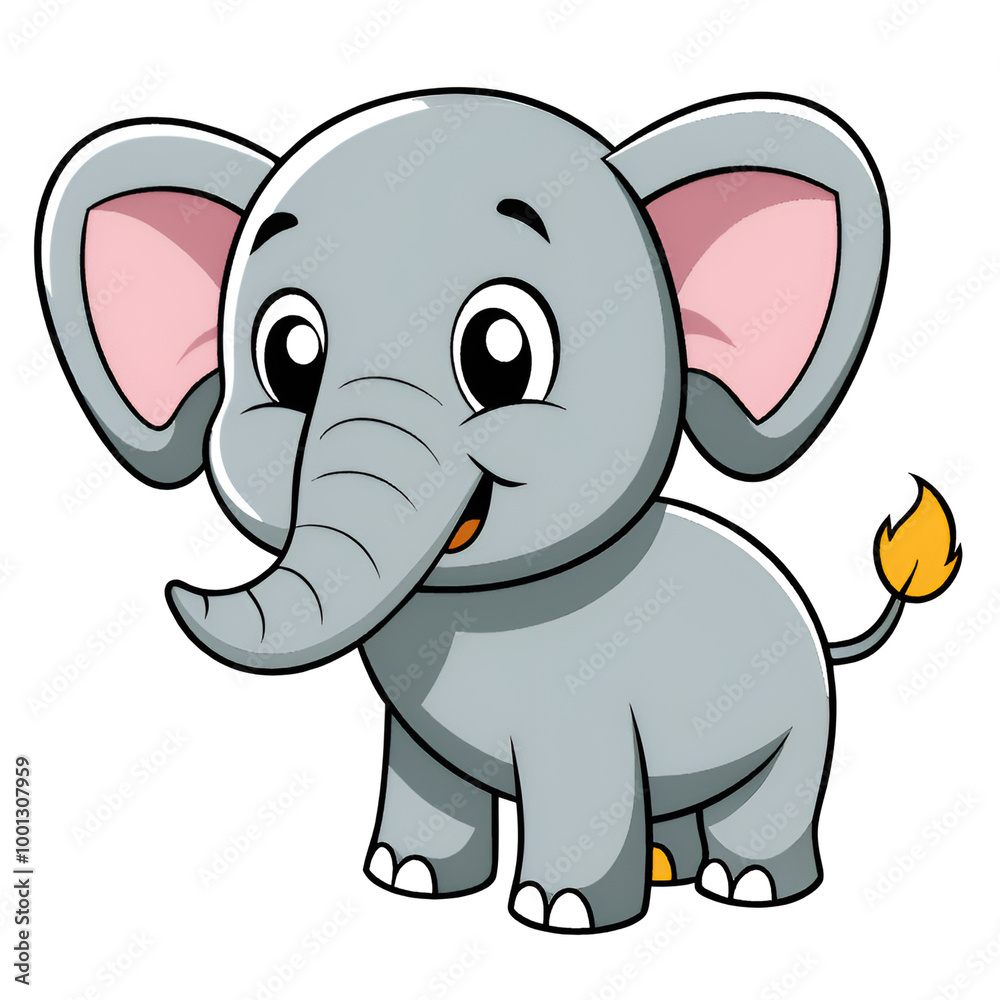vector illustration of cute cartoon elephant waving hand vector illustration of cute cartoon elephant waving hand