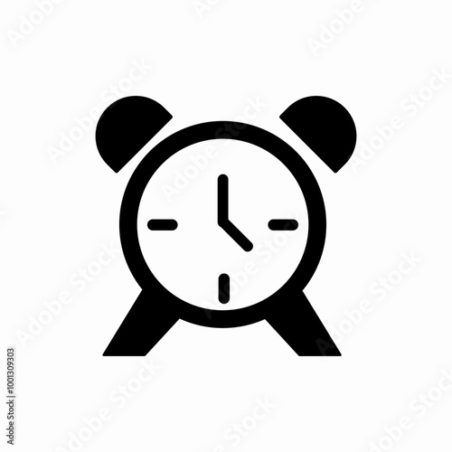 desk alarm clock icon sign vector