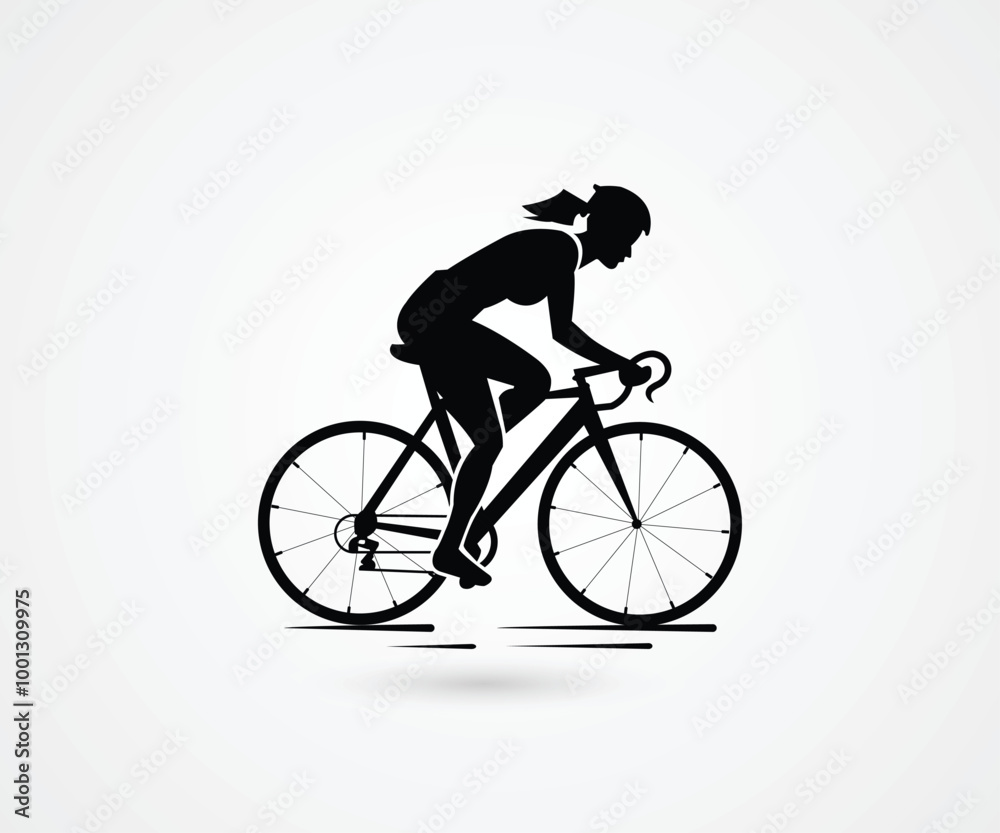 Obraz premium Women Cycle logo design illustration