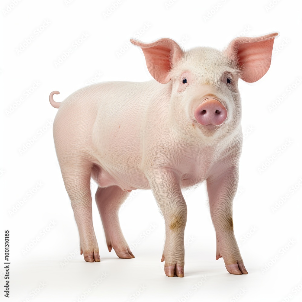 Little pig on white background Little pig on white background