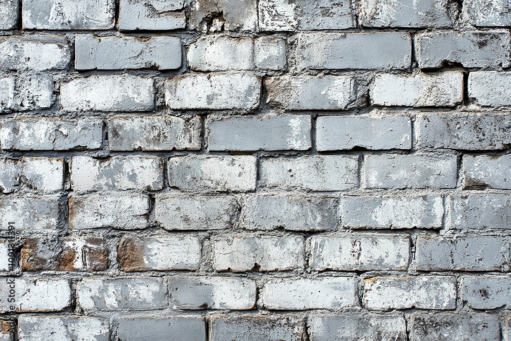 Fototapeta premium brick wall, light gray in color, with a neutral tone