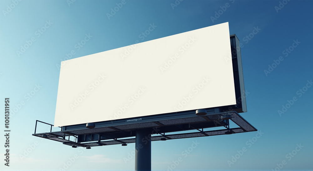 Obraz premium blank billboard on blue sky