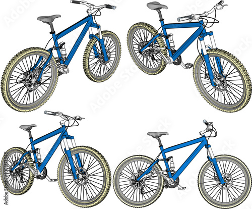 Vector sketch illustration silhouette design of transportation vehicle racing sport bicycle for cycling exercise