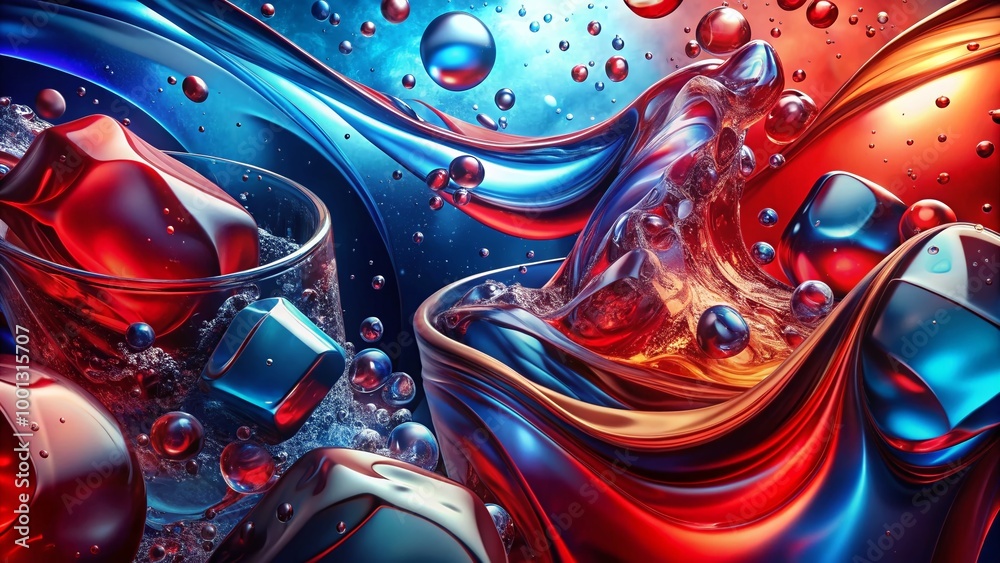 Vibrant red and blue hues swirl together to create a dynamic, abstract background evoking the spirit of a Vibrant red and blue hues swirl together to create a dynamic, abstract background evoking the spirit of a