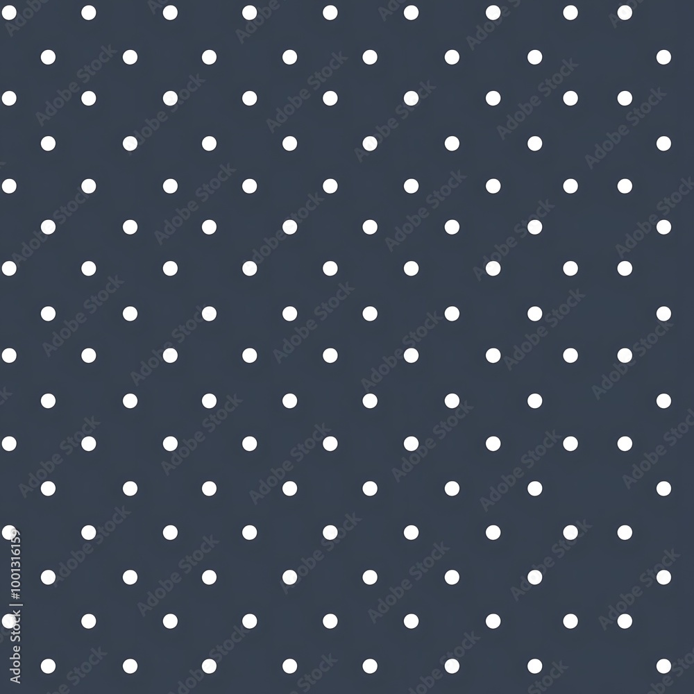 Polka Dot Pattern - White on Blue