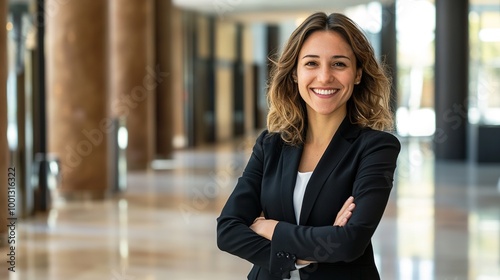 Confident Business Woman in Modern Office Setting