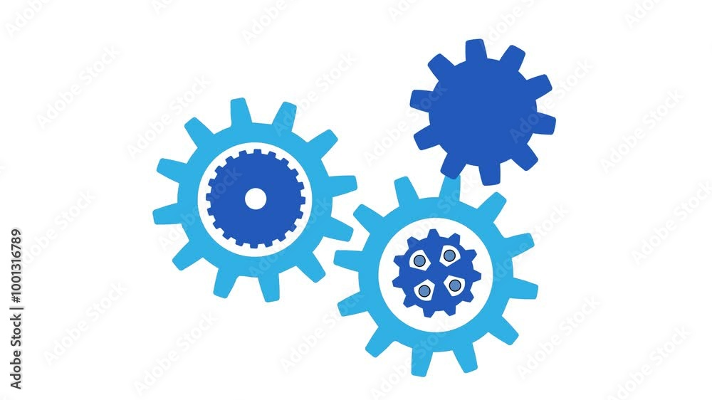 Three Mechanical Gears in Motion | Rotating Gear Animation | Looping Gear Rotation | Abstract Mechanical Gears Three Mechanical Gears in Motion | Rotating Gear Animation | Looping Gear Rotation | Abstract Mechanical Gears