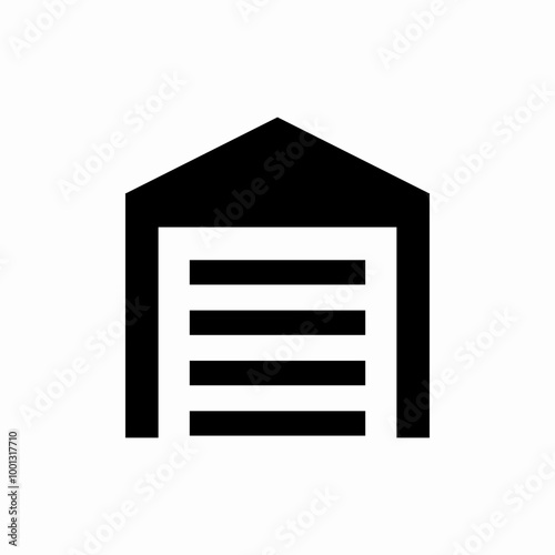 garage building icon sign vector