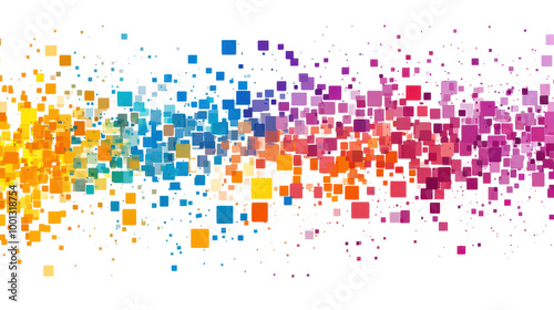 Colorful Abstract Digital Background with Shapes