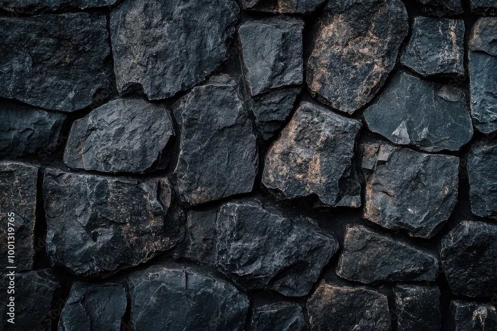 Dark gray stone wall background with an aged texture