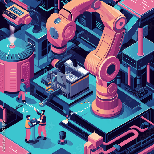 Collaborative Robots Working Side-by-Side in Smart Factory