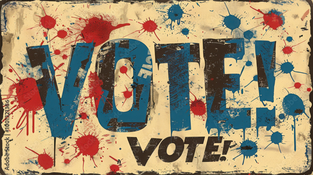Obraz premium American flag and election memorabilia