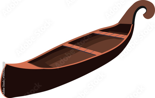 canue boat or kayak illustration which is used as a vehicle for transport